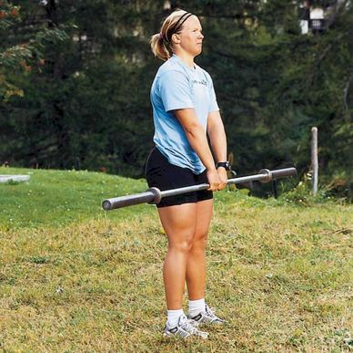 Anja Pärson tränar benmusklerna