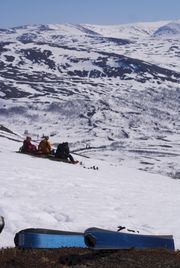 Solig fest på fjället
