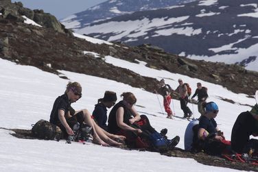 Solig fest på fjället